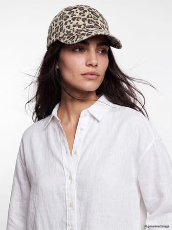 LCW ACCESSORIES Kahverengi Leopar Desenli Kadın Kep Şapka