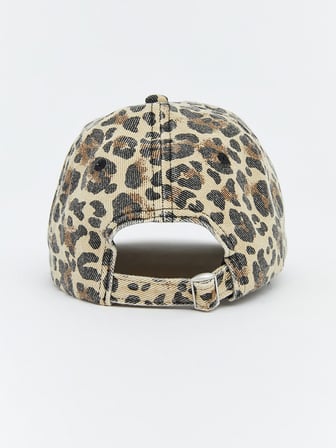 LCW ACCESSORIES Kahverengi Leopar Desenli Kadın Kep Şapka