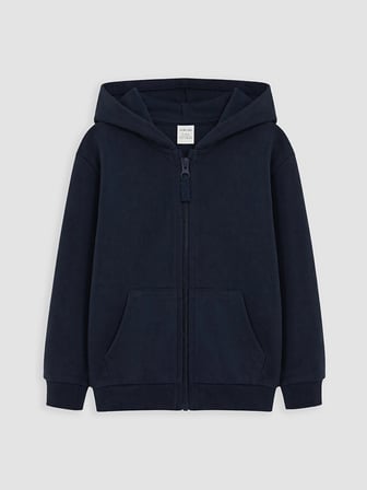 LCW Kids Lacivert Erkek Çocuk Fermuarlı Sweatshirt
