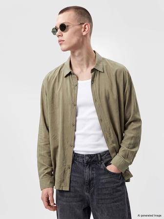 XSIDE Yeşil Regular Fit Erkek Gömlek