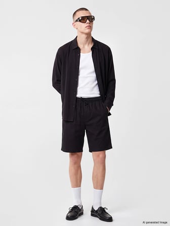 XSIDE Siyah Regular Fit Erkek Gömlek