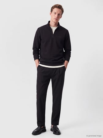 SOUTHBLUE Lacivert Dik Yaka Erkek Sweatshirt