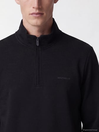 SOUTHBLUE Lacivert Dik Yaka Erkek Sweatshirt