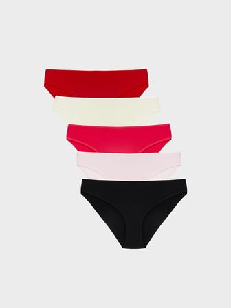 LCW DREAM Pembe Düz Bikini Külot 5'li
