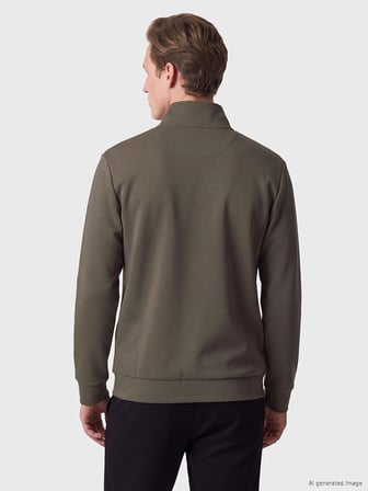 SOUTHBLUE Haki Dik Yaka Erkek Sweatshirt