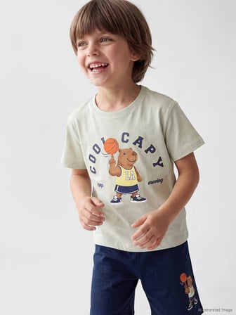 LCW Kids Gri Erkek Çocuk Şortlu Pijama Takımı