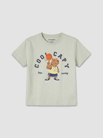 LCW Kids Gri Erkek Çocuk Şortlu Pijama Takımı