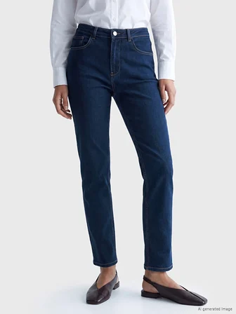 LCWAIKIKI Classic İndigo Flare Kadın Jean Pantolon