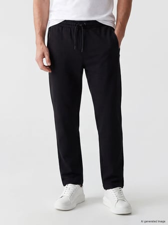 LCWAIKIKI Classic Siyah Regular Fit Erkek Eşofman Altı
