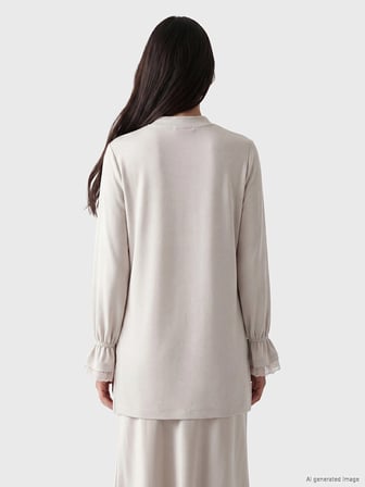LCW EVERYDAY Gri Soft Touch Kadın Sweatshirt Tunik