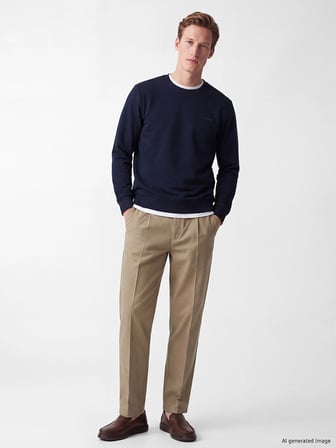 SOUTHBLUE Lacivert Bisiklet Yaka Erkek Sweatshirt