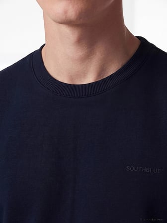 SOUTHBLUE Lacivert Bisiklet Yaka Erkek Sweatshirt