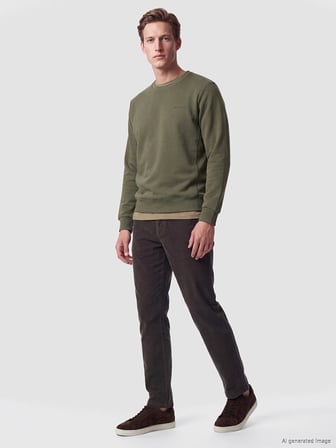 SOUTHBLUE Haki Bisiklet Yaka Erkek Sweatshirt