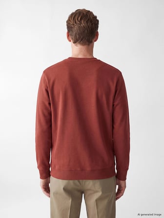 SOUTHBLUE Kahverengi Bisiklet Yaka Erkek Sweatshirt