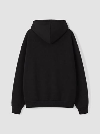 LCW Kids Siyah Kapüşonlu Kalın Kız Çocuk Fermuarlı Sweatshirt