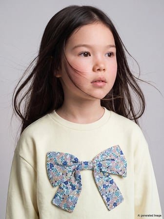 LCW Kids Ekru Fiyonklu Kız Çocuk Kalın Sweatshirt