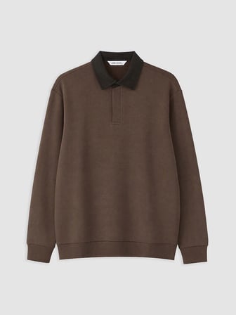 LCW Vision Kahverengi Polo Yaka Erkek Sweatshirt