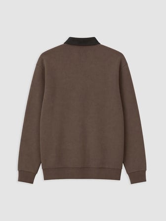 LCW Vision Kahverengi Polo Yaka Erkek Sweatshirt