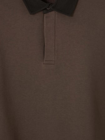 LCW Vision Kahverengi Polo Yaka Erkek Sweatshirt