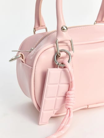 LCW ACCESSORIES Pembe Deri Görünümlü Kadın Omuz Çantası