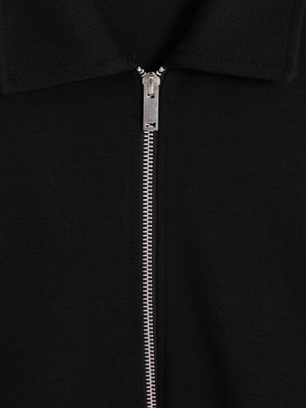 LCW Vision Siyah Polo Yaka Erkek Fermuarlı Sweatshirt