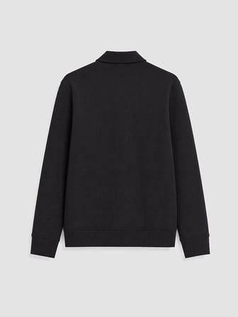 LCW Vision Siyah Polo Yaka Erkek Fermuarlı Sweatshirt