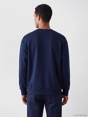 LCW Vision Lacivert Bisiklet Yaka Erkek Sweatshirt
