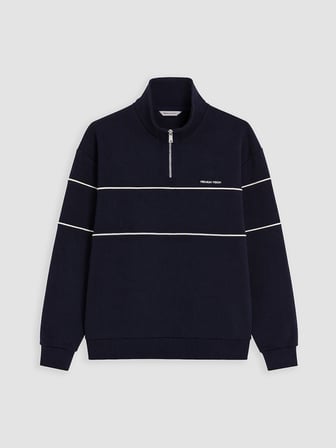 LCW Vision Lacivert Dik Yaka Baskılı Erkek Kalın Sweatshirt