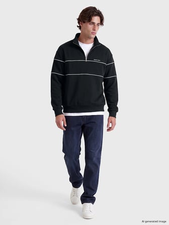 LCW Vision Yeşil Dik Yaka Erkek Kalın Sweatshirt