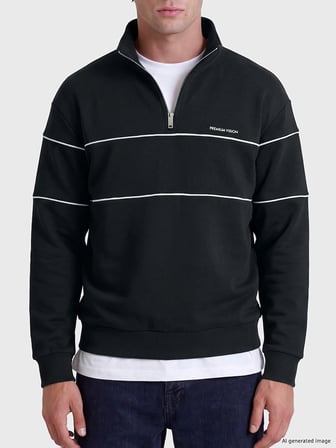 LCW Vision Yeşil Dik Yaka Erkek Kalın Sweatshirt