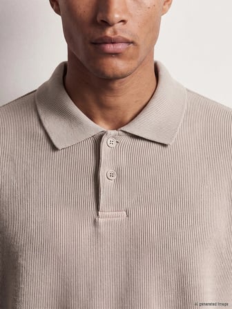 LCW Vision Bej Polo Yaka Erkek Sweatshirt