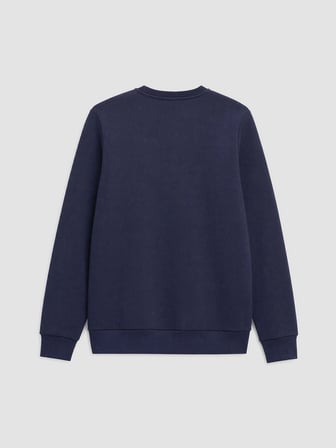 LCWAIKIKI Classic Lacivert Bisiklet Yaka Baskılı Erkek Sweatshirt