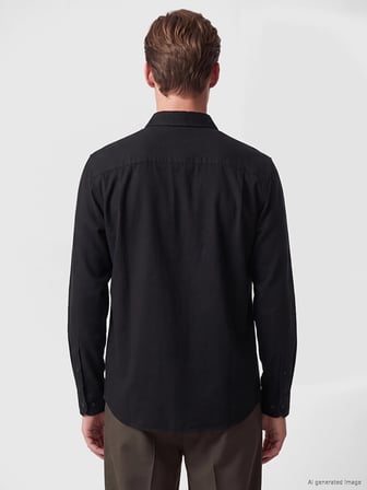 SOUTHBLUE Siyah Regular Fit Oxford Erkek Gömlek