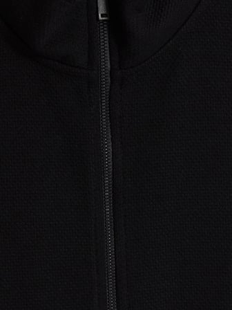 XSIDE Siyah Dik Yaka Erkek Fermuarlı Sweatshirt