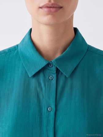 LCWAIKIKI Classic Yeşil Modal Karışımlı Oversize Kadın Gömlek Tunik