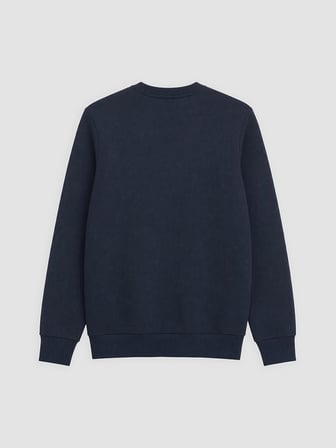 LCWAIKIKI Classic Lacivert Bisiklet Yaka Baskılı Erkek Kalın Sweatshirt