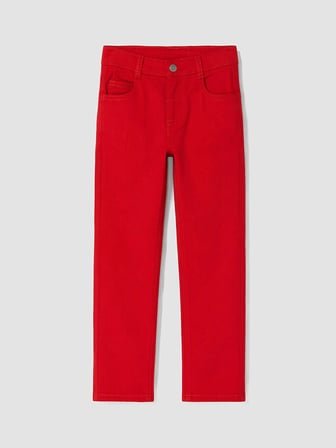 LCW Kids Kırmızı Regular Fit Erkek Çocuk Gabardin Pantolon