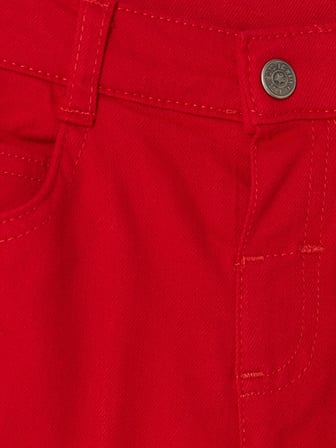 LCW Kids Kırmızı Regular Fit Erkek Çocuk Gabardin Pantolon