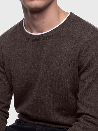 LCWAIKIKI Classic Kahverengi Bisiklet Yaka Erkek Sweatshirt