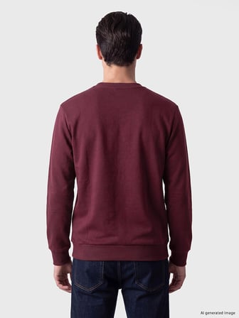 LCWAIKIKI Classic Gri Bisiklet Yaka Kalın Erkek Sweatshirt