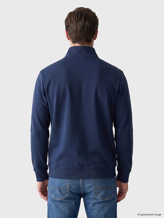 LCWAIKIKI Classic Lacivert Dik Yaka Erkek Kalın Sweatshirt