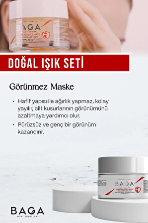 Baga Kırmızı Kil Maskesi & Baga Görünmez Maske 