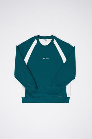 Erkek Born Again Sweatshirt Yağ Yeşili-Ekru