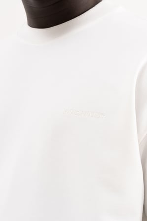 Erkek Basic Pamuklu Oversize Tişört Ekru