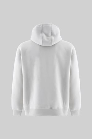 Erkek Melek Nakışlı Şardonlu Kapüşonlu Sweatshirt Uzay Grisi