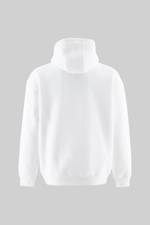 Erkek Ornamental Nakışlı Şardonlu Kapüşonlu Sweatshirt Ekru