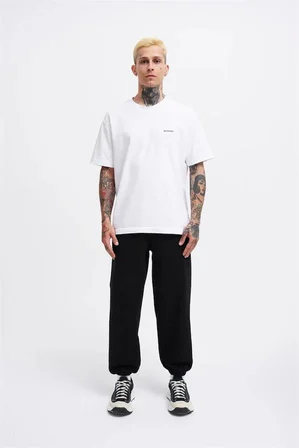 Erkek Basic Diagonel Jogger Eşofman Altı Siyah