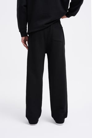 Erkek Basic Diagonal Baggy Eşofman Altı Siyah