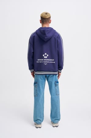 Erkek M Star Logo Zip Jacket Gece Mavisi