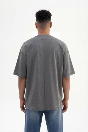 Erkek Basic Super Pamuklu Oversize Tişört Antrasit